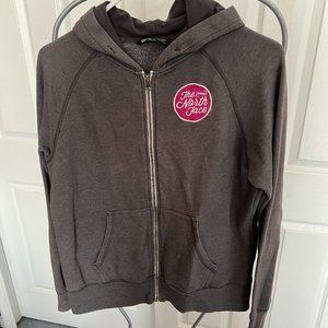 VTG NORTH FACE FULL ZIP HOODIE WOMENS LARGE GRAY